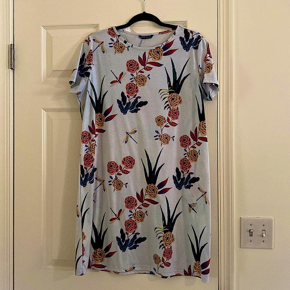 SHEIN floral print shift dress